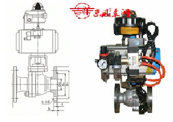 防爆氣動(dòng)球閥結(jié)構(gòu)圖